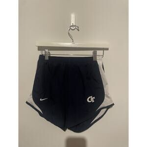 Nike Team Georgia Tech‎ women blue 2 in 1 shorts Dri Fit XS